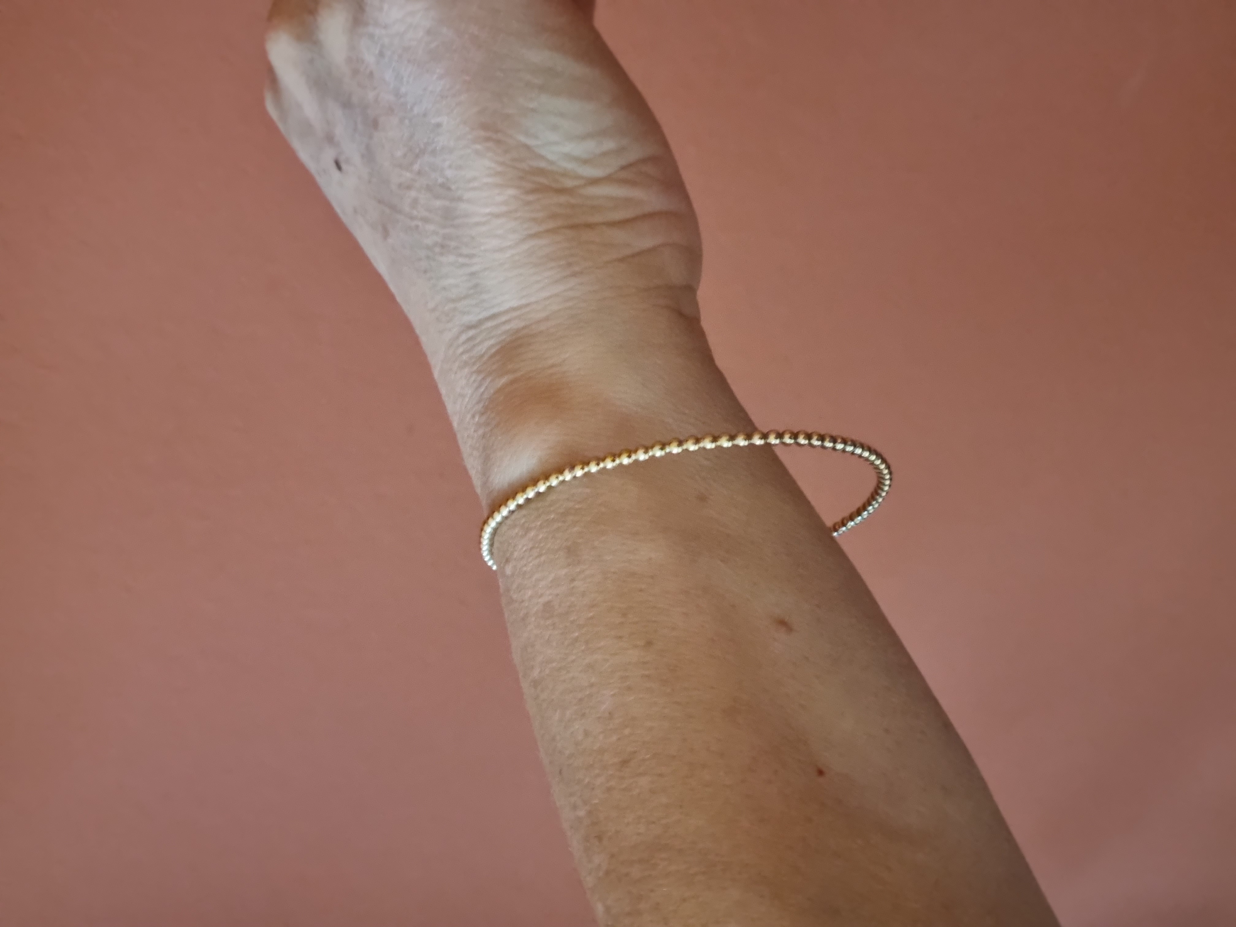 Goldperlen Armreif (Perlen 2,5 mm)